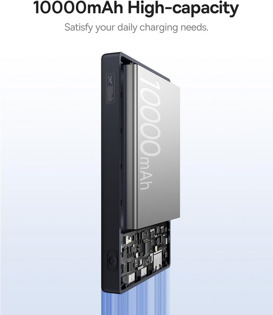 Ulkoinen akku Baseus PicoGo, 10000mAh, 20W, QC + PD, 1 x USB-A - 2 x USB-C, Valkoinen P10076801213-00