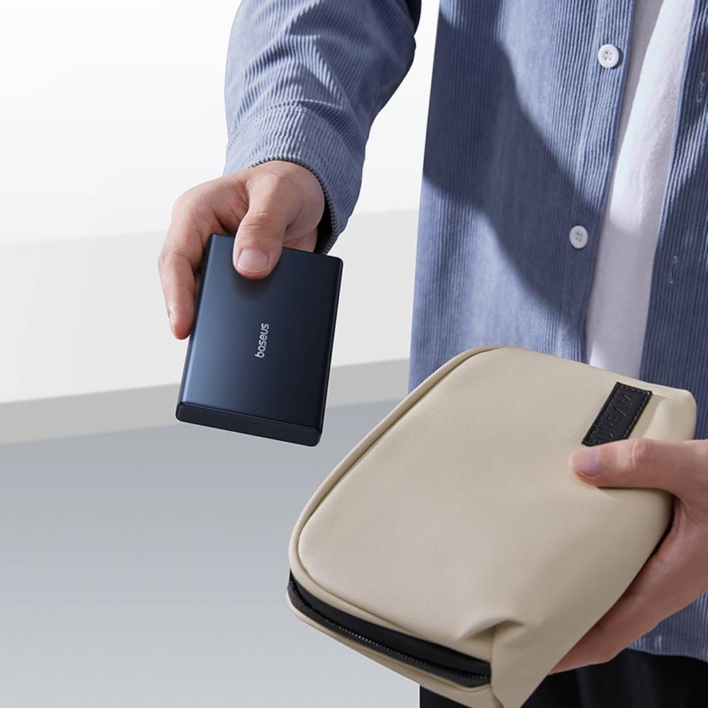Baseus PicoGo Ulkoinen Akku, 10000mAh, 20W, QC + PD, 1 x USB-A - 2 x USB-C, Musta P10076801123-00
