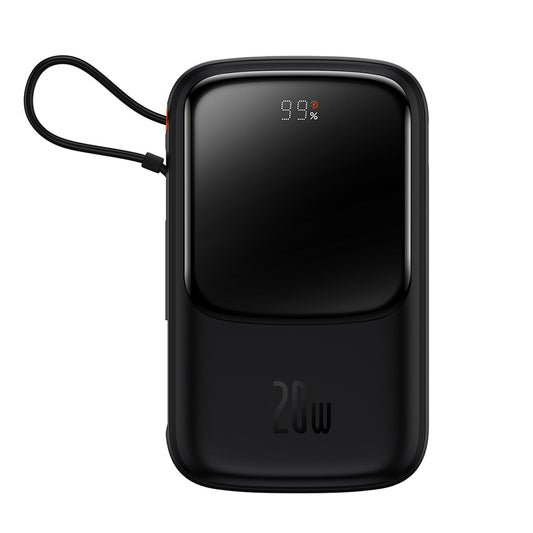 Ulkoinen akku Baseus Qpow Pro, 20000mAh, 20W, QC + PD, 1 x Lightning - 1 x USB-A - 1 x USB-C, Musta PPQD040001