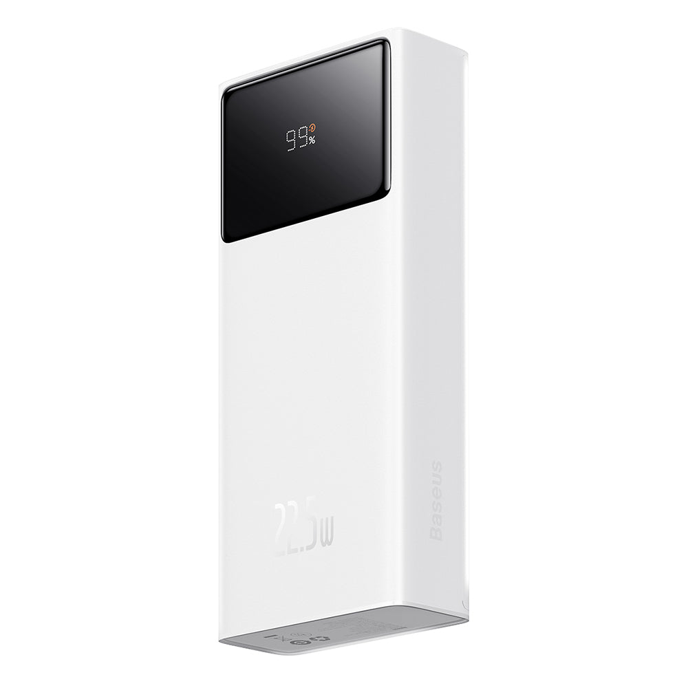 Ulkoinen akku Baseus Star Lord, 20000mAh, 22.5W, QC + PD, 1 x USB-C - 2 x USB-A, Valkoinen PPXJ080002
