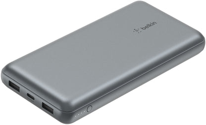 Belkin BoostCharge Pro Ulkoinen Akku, 20000mAh, 15W, 1 x USB-C - 2 x USB-A, Harmaa BPB012btGY