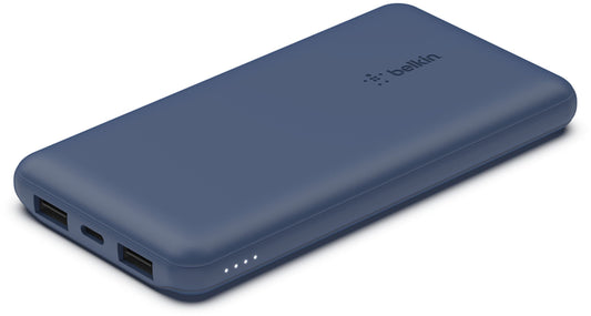 Belkin BoostCharge Ulkoinen akku, 10000mAh, 15W, 1 x USB-C - 2 x USB-A, Laivastonsininen BPB011btBL