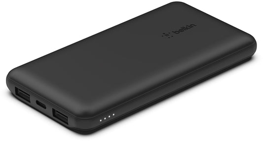 Belkin BoostCharge Ulkoinen akku, 10000mAh, 15W, 1 x USB-C - 2 x USB-A, Musta BPB011btBK