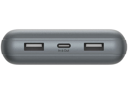 Belkin BoostCharge Pro Ulkoinen Akku, 20000mAh, 15W, 1 x USB-C - 2 x USB-A, Harmaa BPB012btGY