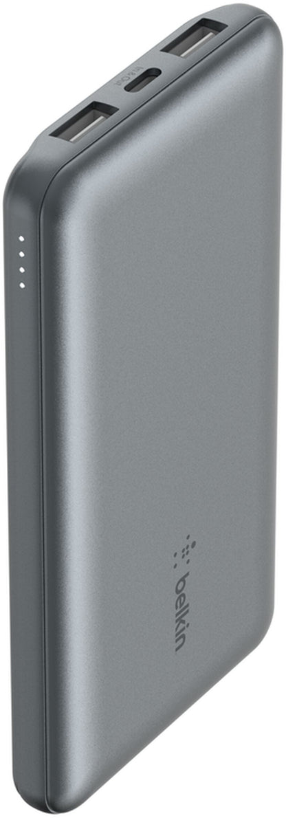 Belkin BoostCharge ulkoinen akku, 10000mAh, 15W, 1 x USB-C - 2 x USB-A, harmaa BPB011btGY