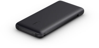 Belkin BoostCharge Plus -ulkoinen akku, 10000mAh, 23W, QC + PD, 1 x Lightning - 2 x USB-C, Musta BPB006btBLK