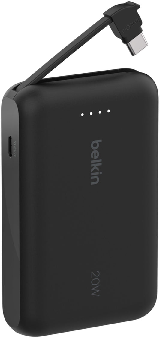 Belkin BoostCharge Ulkoinen Akku, 10000mAh, 20W, PD, 2 x USB-C, Musta BPB021hqBK