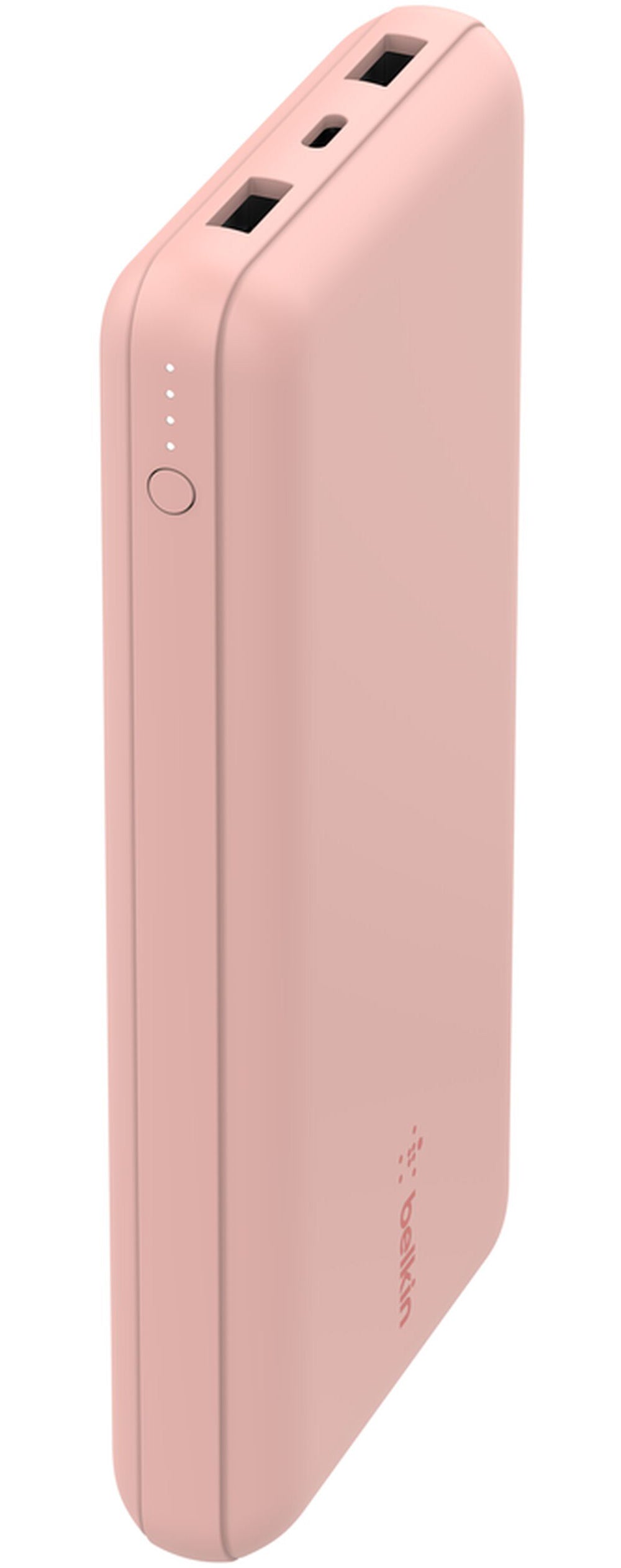 Belkin BoostCharge Ulkoinen Akku, 20000mAh, 15W, 1 x USB-C - 2 x USB-A, Vaaleanpunainen Kulta BPB012btRG