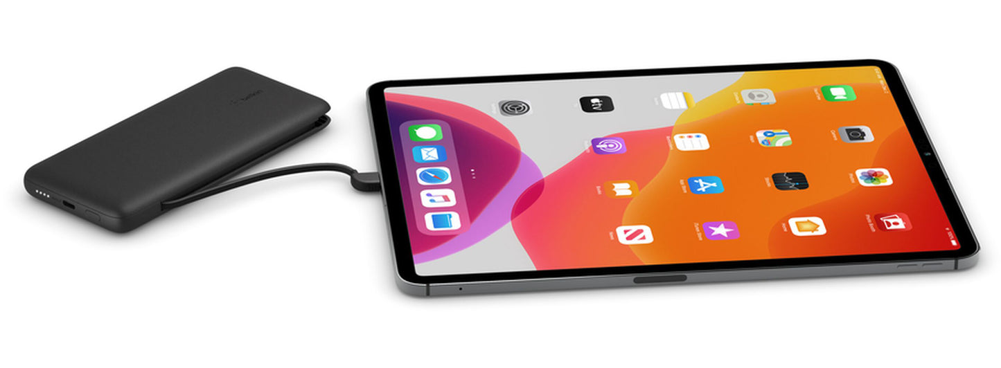 Belkin BoostCharge Plus -ulkoinen akku, 10000mAh, 23W, QC + PD, 1 x Lightning - 2 x USB-C, Musta BPB006btBLK