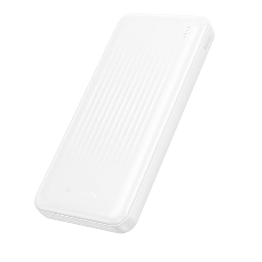 Borofone BJ78 Clever ulkoinen akku, 10000mAh, 10W, 2 x USB-A, valkoinen