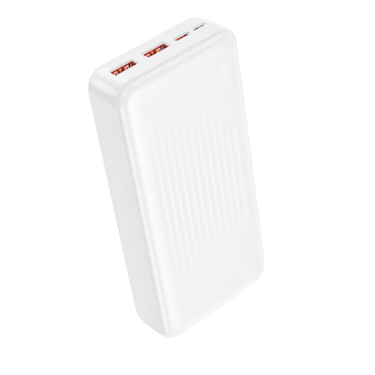 Ulkoinen akku Borofone BJ80A Clever, 20000mAh, 22.5W, QC + PD, 1 x USB-C - 2 x USB-A, Valkoinen