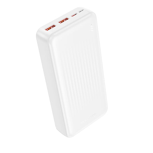 Ulkoinen akku Borofone BJ80A Clever, 20000mAh, 22.5W, QC + PD, 1 x USB-C - 2 x USB-A, Valkoinen
