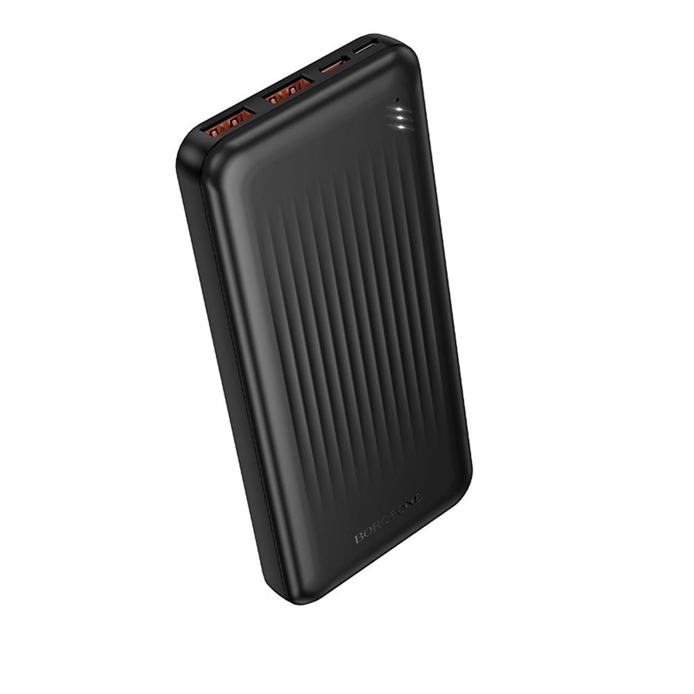 Ulkoinen akku Borofone BJ80A Clever, 10000mAh, 22.5W, QC + PD, 1 x USB-C - 2 x USB-A, Musta