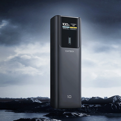 Cuktech Ulkoinen Akku, 10000mAh, 150W, QC + PD, 1 x USB-A - 1 x USB-C, Musta CKPB100PGLBL