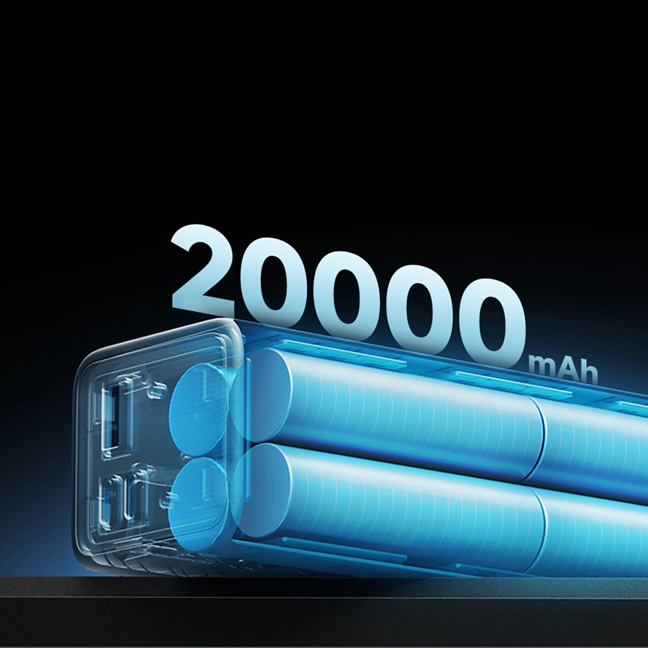 Ulkoinen akku Cuktech, 20000mAh, 100W, QC + PD, 1 x USB-A - 2 x USB-C, Harmaa CUKP200XGLGR