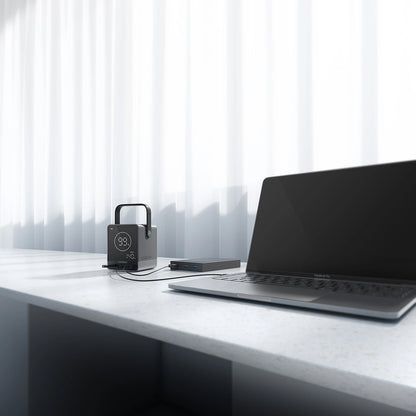 Cuktech Ulkoinen Akku, 40000mAh, 300W, QC + PD + FQI, 1 x QI - 2 x USB-A - 2 x USB-C, Musta