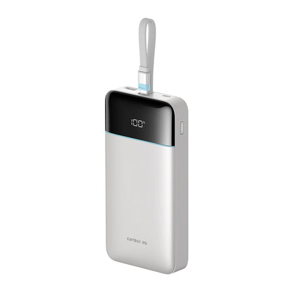 Cuktech LPB252N -varavirtalähde, 25 000 mAh, 120 W, QC + PD, 1 x USB-A – 2 x USB-C, valkoinen