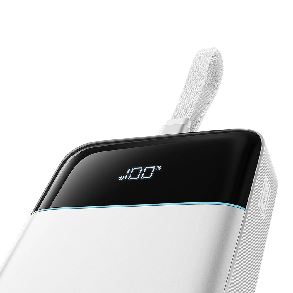Cuktech LPB252N -varavirtalähde, 25 000 mAh, 120 W, QC + PD, 1 x USB-A – 2 x USB-C, valkoinen