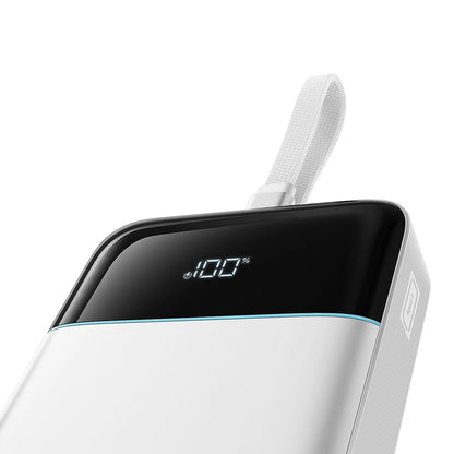 Cuktech LPB252N -varavirtalähde, 25 000 mAh, 120 W, QC + PD, 1 x USB-A – 2 x USB-C, valkoinen