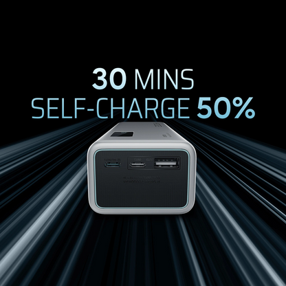 Ulkoinen akku Cuktech P+ No.15, 20000mAh, 150W, QC + PD, 1 x USB-A - 2 x USB-C, Harmaa CUKPB200GLBK