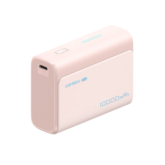 Cuktech CP13 ulkoinen akku, 10000mAh, 30W, QC + PD, 1 x USB-A - 1 x USB-C, vaaleanpunainen CUK0PB100DPK