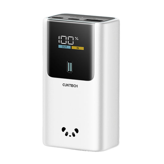 Cuktech PB1055 ulkoinen akku, 10000mAh, 55W, QC + PD, 1 x USB-A - 2 x USB-C, harmaa CKPB1055GBTG