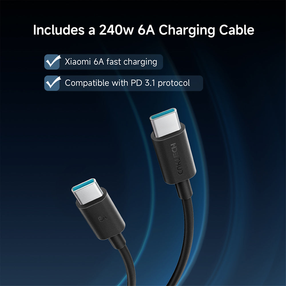 Cuktech PB150P ulkoinen akku, 15000mAh, 120W, QC + PD, 1 x USB-A - 2 x USB-C, harmaa CKPB150POSGR