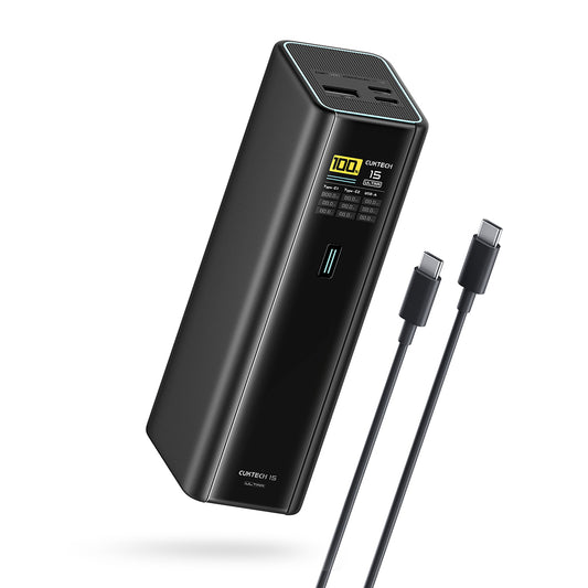 Cuktech PB200U -varavirtalähde, 20 000 mAh, 210 W, QC + PD, 1 x USB-A – 2 x USB-C, valkoinen CKPB200UGLGR