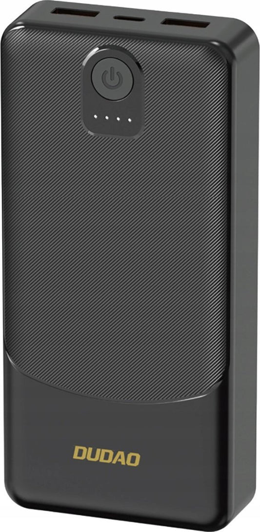 Ulkoinen akku Dudao K10Pro, 20000mAh, 12W, 2 x USB-A, Musta