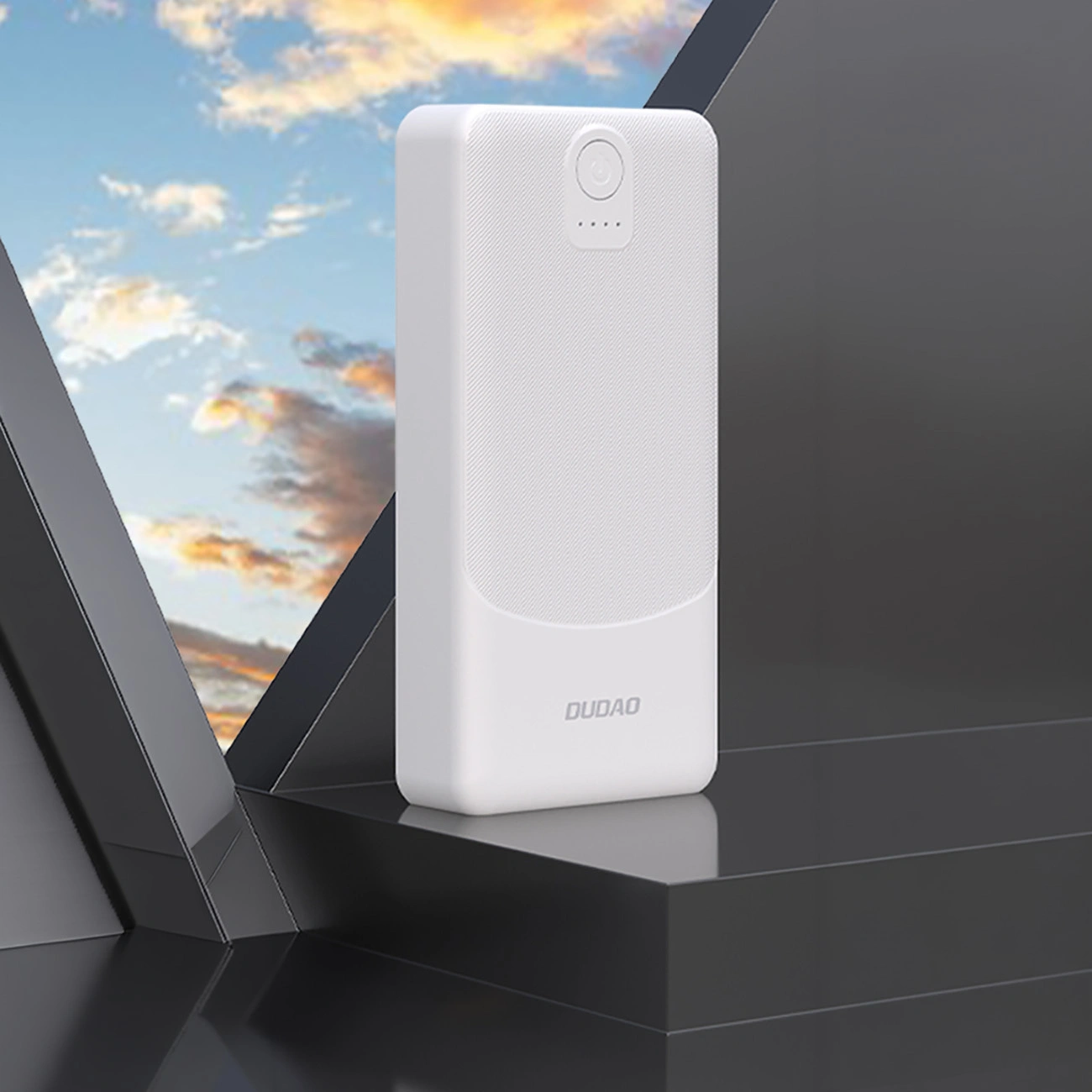 Ulkoinen akku Dudao K10Pro, 20000mAh, 12W, 2 x USB-A, Valkoinen