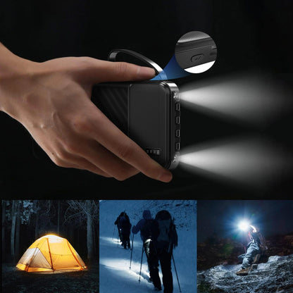 Dudao K11 Ulkoinen Akku, 10000mAh, 10W, 1 x Lightning - 1 x microUSB - 1 x USB-A - 1 x USB-C, Musta