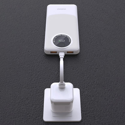 Ulkoinen akku Dudao K12, 10000mAh, 22.5W, QC + PD, 1 x USB-C - 2 x USB-A, Musta