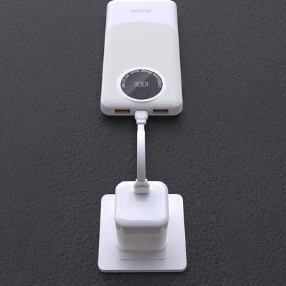 Dudao K12Pro External Battery, 20000mAh, 22.5W, QC + PD, 1 x USB-C - 2 x USB-A, White