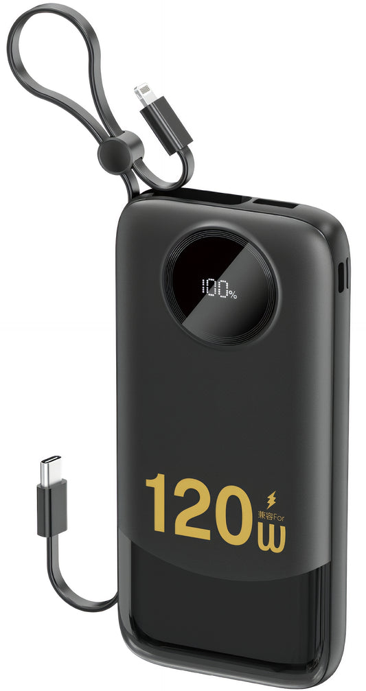 Dudao K13 External Battery, 10000mAh, 22.5W, QC + PD, 1 x Lightning - 1 x USB-A - 2 x USB-C, Black