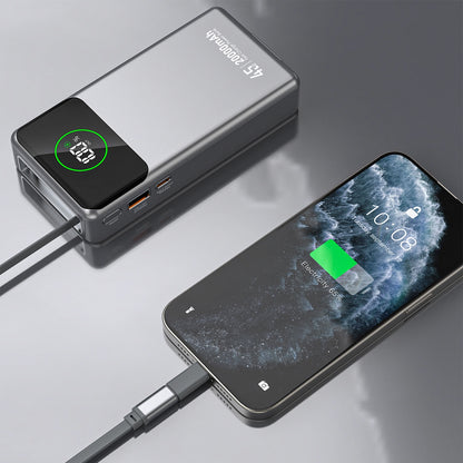 Dudao K31 Pro Ulkoinen Akku, 20000mAh, 45W, QC + PD, 1 x USB-A - 2 x USB-C, Harmaa