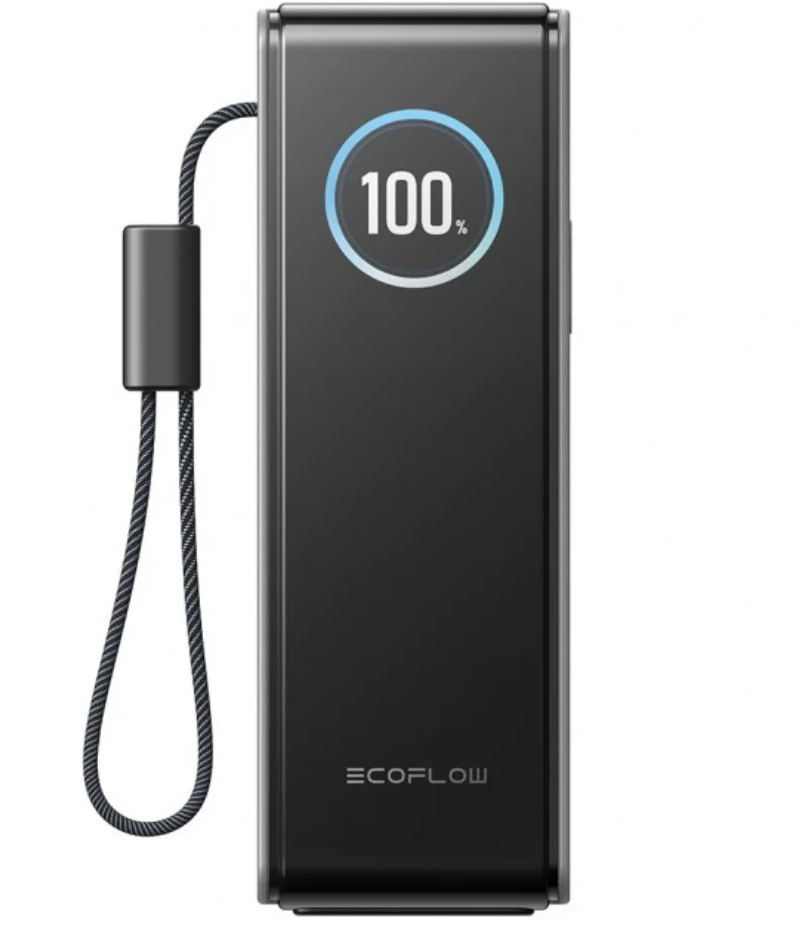 EcoFlow Rapid Ulkoinen Akku, 25000mAh, 170W, QC + PD, 1 x USB-A - 3 x USB-C, Harmaa