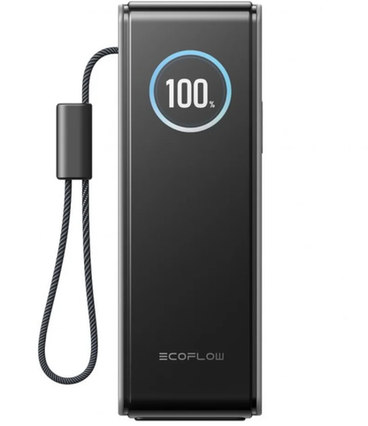 EcoFlow Rapid Ulkoinen Akku, 25000mAh, 170W, QC + PD, 1 x USB-A - 3 x USB-C, Harmaa