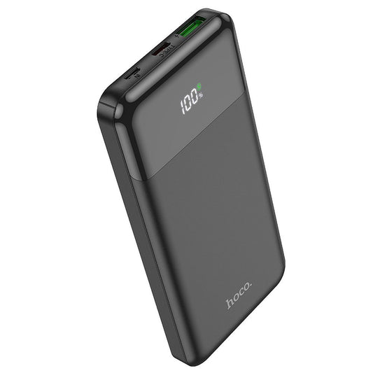 HOCO J102 Ulkoinen Akku, 10000mAh, 20W, QC + PD, 1 x USB-A - 1 x USB-C, Musta