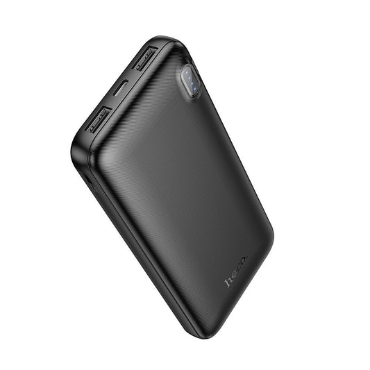 HOCO J128 Ulkoinen Akku, 10000mAh, 10W, 2 x USB-A, Musta