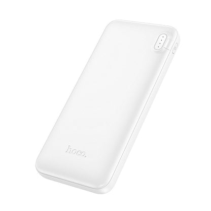 HOCO J128 Ulkoinen akku, 10000mAh, 10W, 2 x USB-A, Valkoinen