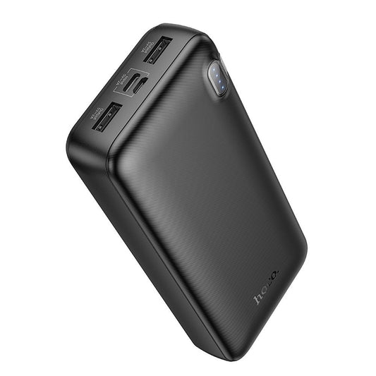 HOCO J128A Ulkoinen Akku, 20000mAh, 10W, 2 x USB-A, Musta