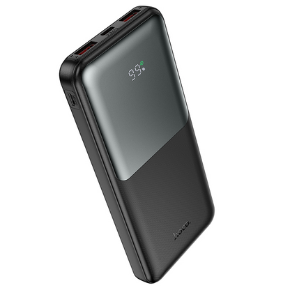HOCO J136 -varavirtalähde, 10 000 mAh, 22,5 W, QC + PD, 1 x USB-C – 2 x USB-A, musta