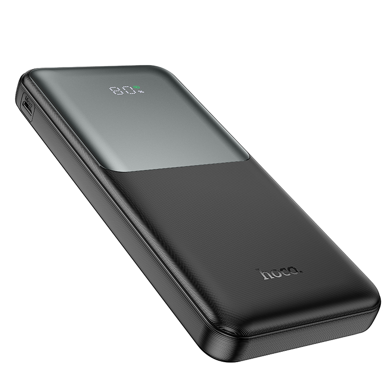 HOCO J136 -varavirtalähde, 10 000 mAh, 22,5 W, QC + PD, 1 x USB-C – 2 x USB-A, musta