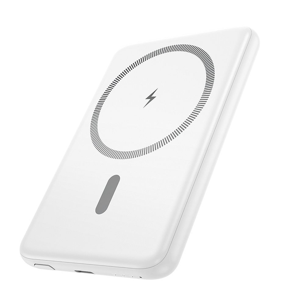 Langaton ulkoinen akku HOCO J140A, 5000mAh, 20W, PD + QI, 1 x USB-C, Valkoinen