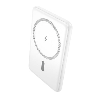 Langaton ulkoinen akku HOCO J140A, 5000mAh, 20W, PD + QI, 1 x USB-C, Valkoinen