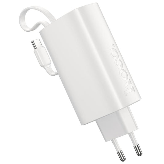 HOCO J148 2-in-1 -varavirtalähde, 5000 mAh, 20 W, PD, 2 x USB-C, valkoinen
