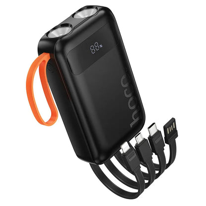 Ulkoinen akku HOCO J151, 10000mAh, 10W, 1 x Lightning - 1 x microUSB - 1 x USB-A - 1 x USB-C, Musta
