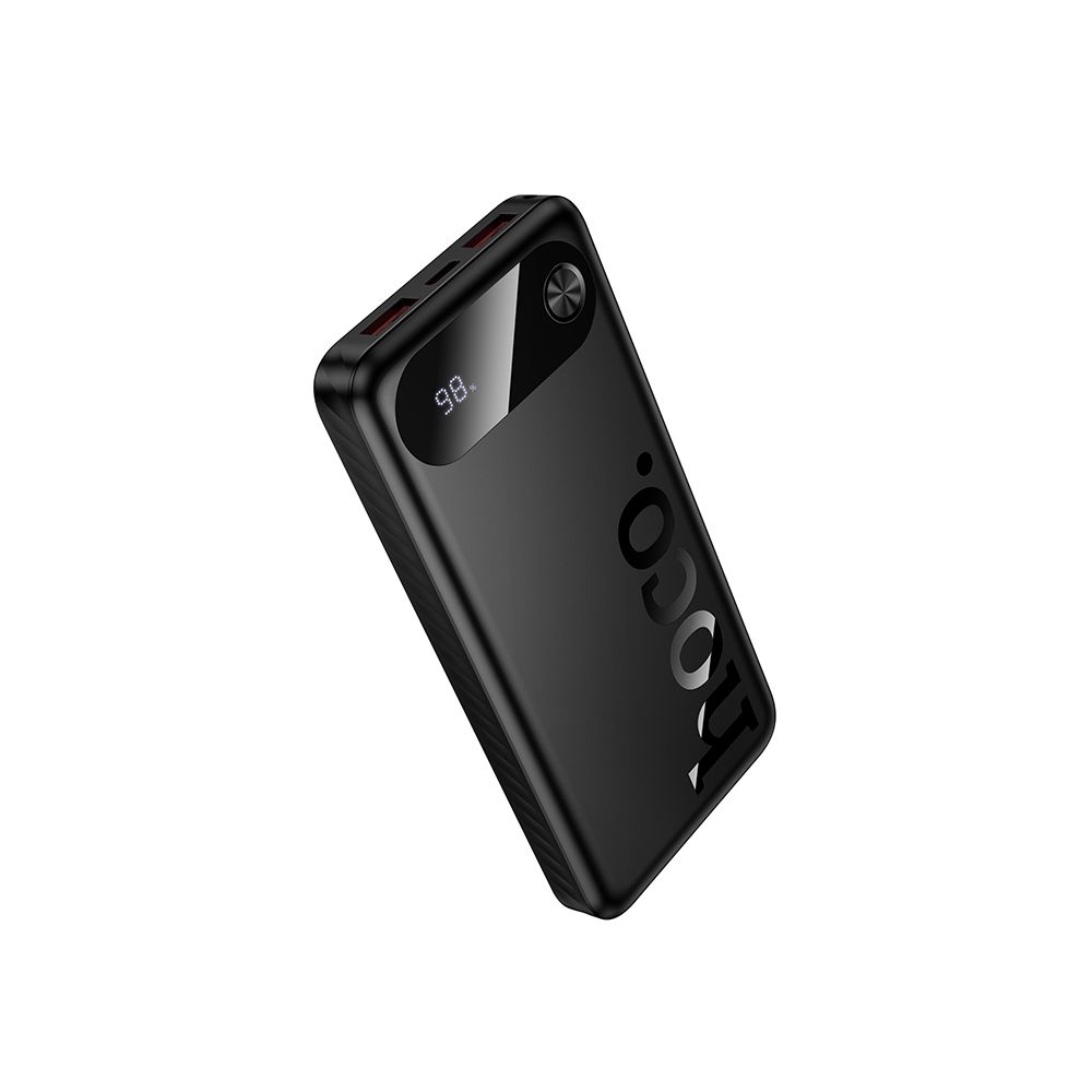 Ulkoinen akku HOCO J154, 10000mAh, 22,5W, QC + PD, 1 x USB-C - 2 x USB-A, Musta