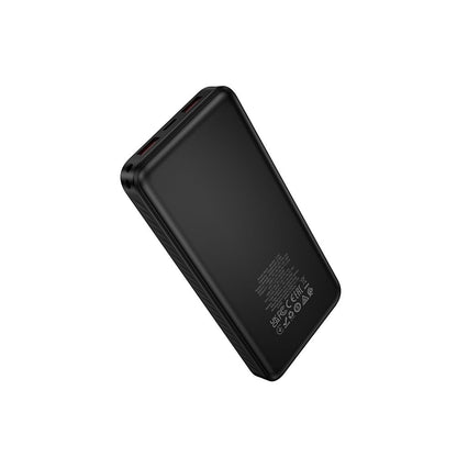 Ulkoinen akku HOCO J154, 10000mAh, 22,5W, QC + PD, 1 x USB-C - 2 x USB-A, Musta