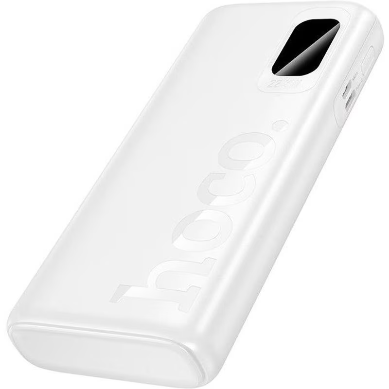 Ulkoisen akun HOCO J158 Pro Runner, 10000mAh, 22.5W, QC + PD, 1 x USB-C - 2 x USB-A, Valkoinen